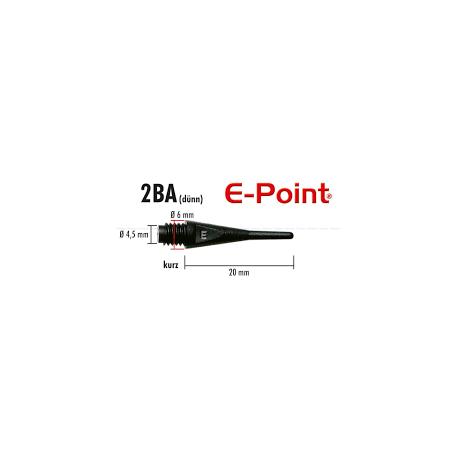 100 Stück E-Point Spitzen 20 mm neonrot