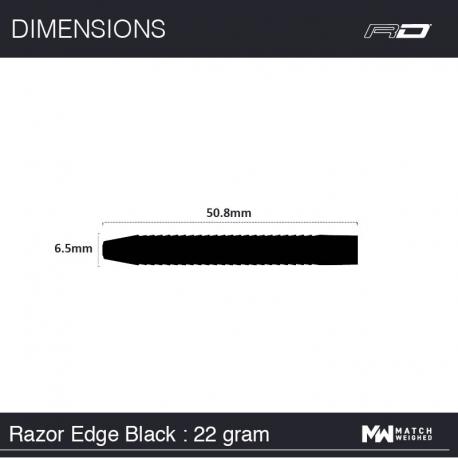 Razor Edge Black 20g, 22g, 23g, 24g, 26g