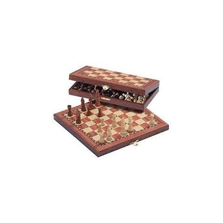 Schach-Backgammon-Dame magnetisch
