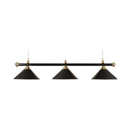 3-Flammige Billardlampe schwarz/messing